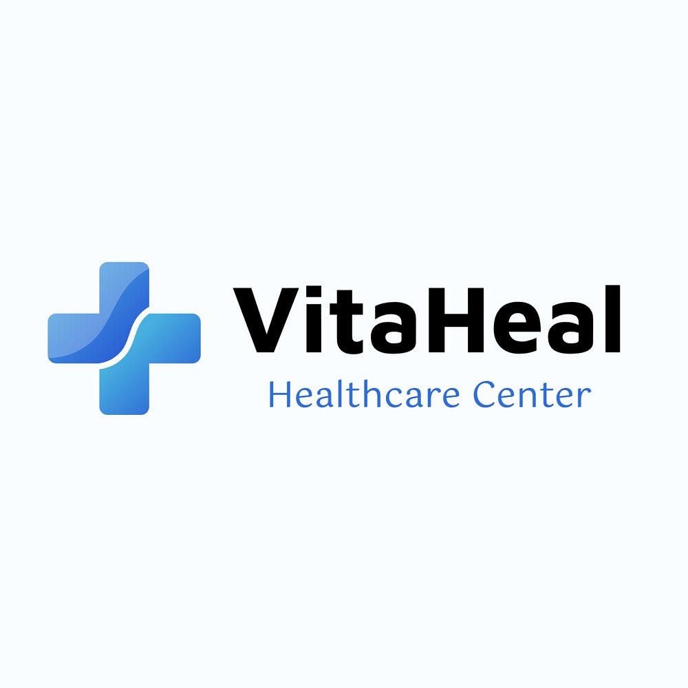 Healthcare center logo template, editable design