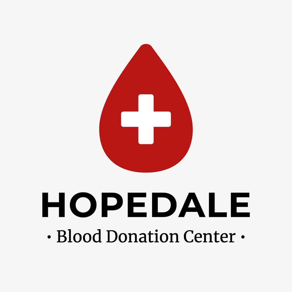 Donation center logo template, editable design