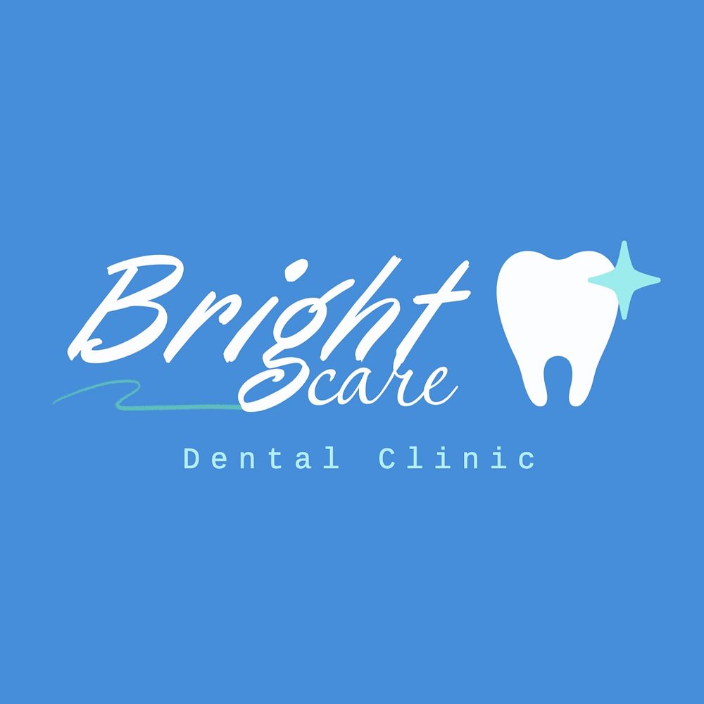 Dental clinic logo template, editable design