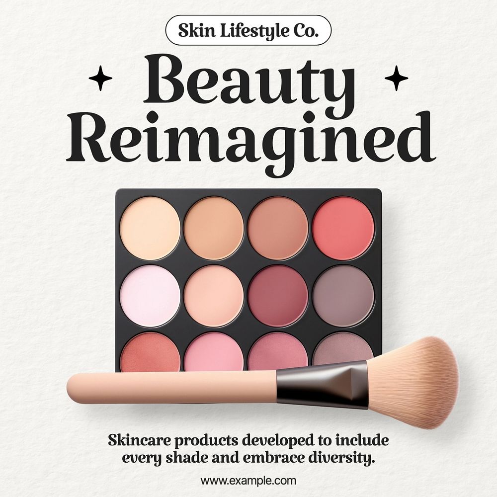 Beauty reimagined Facebook post template, editable design