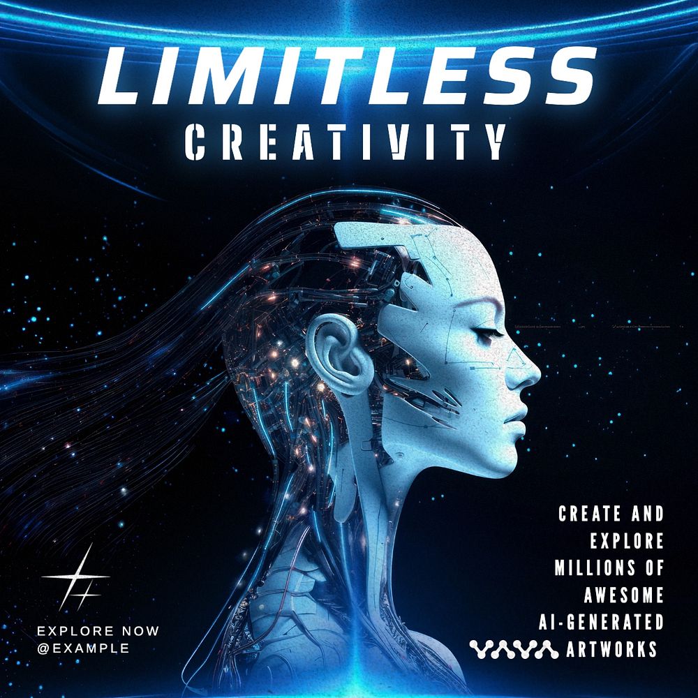 Limitless creativity Instagram post template, editable text