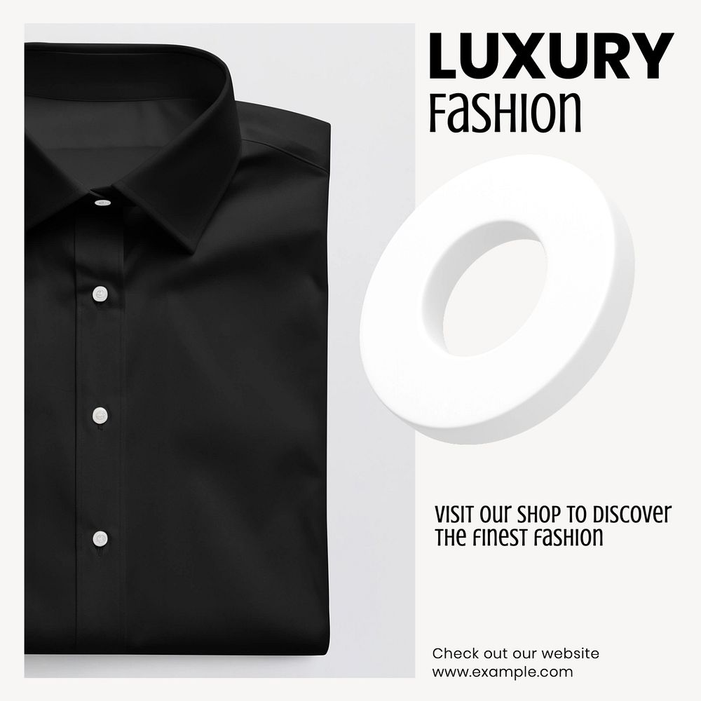 Luxury fashion Instagram post template, editable text