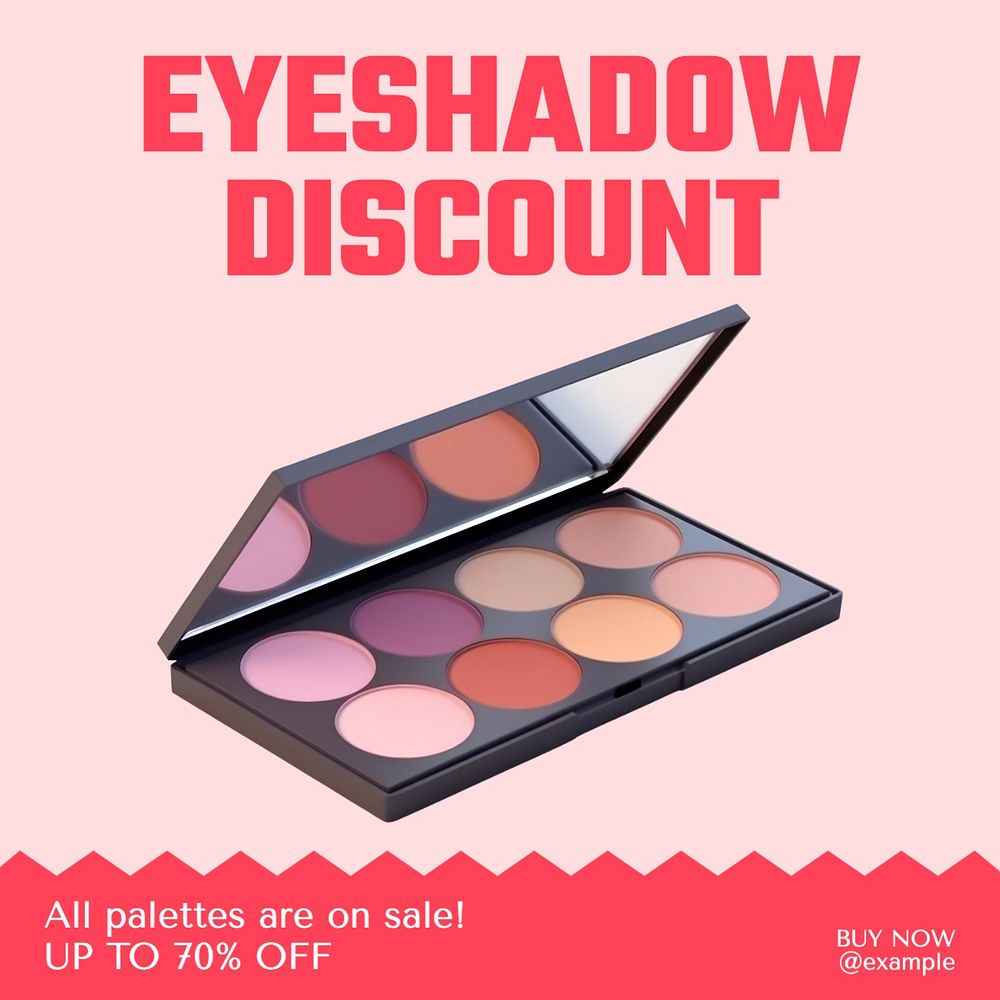 Eyeshadow discount Instagram post template, editable text