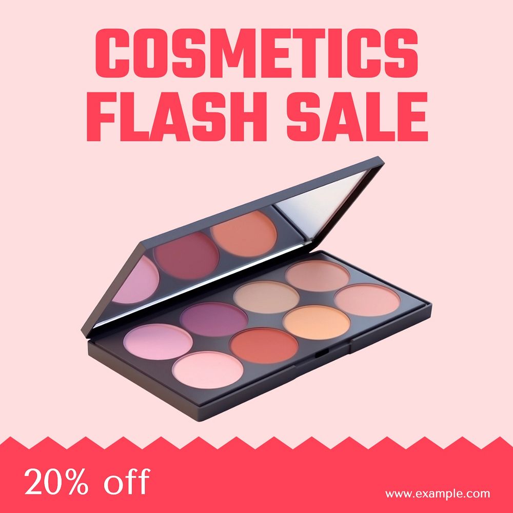 Cosmetics sale Instagram post template, editable text