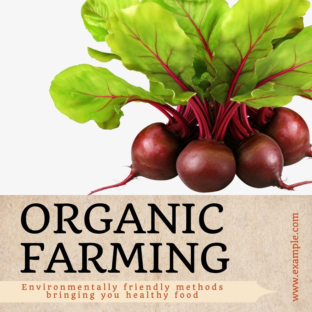 Organic farming Instagram post template, editable text