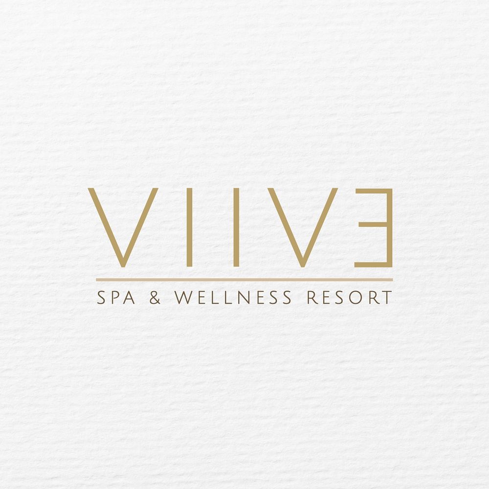 Spa & wellness resort logo template, editable design