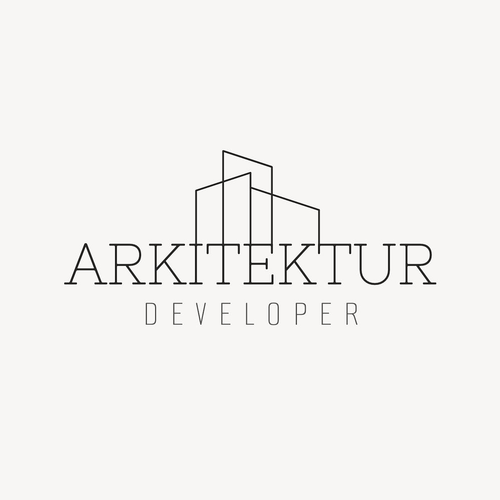 Architect logo template, editable design