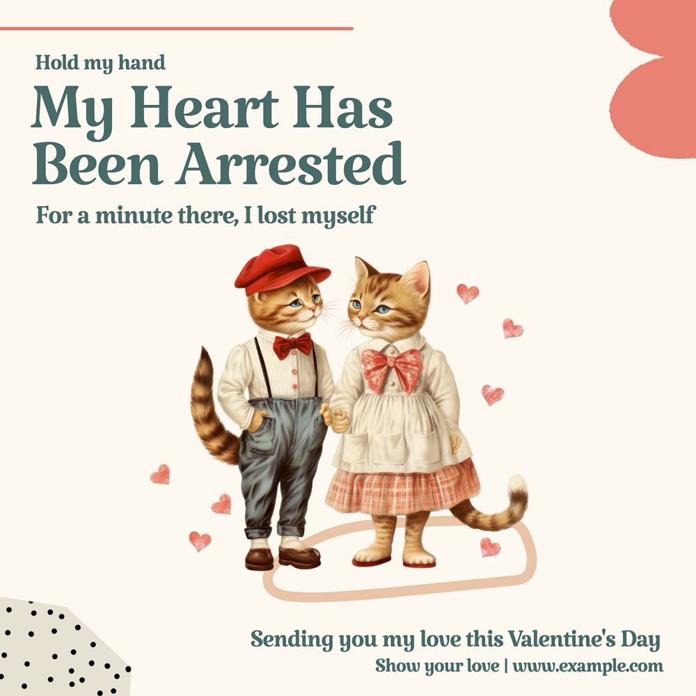 Arrest my heart Facebook post template, editable design