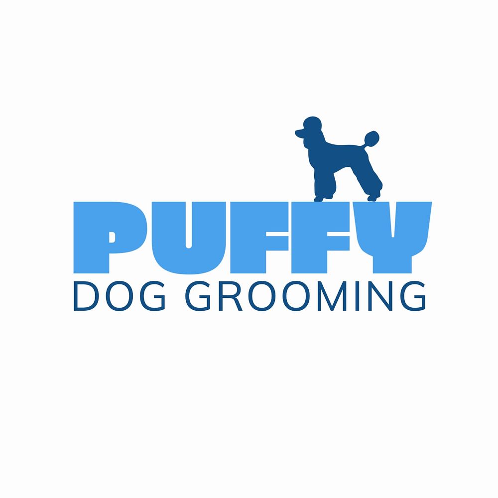 Pet grooming shop logo template, editable design