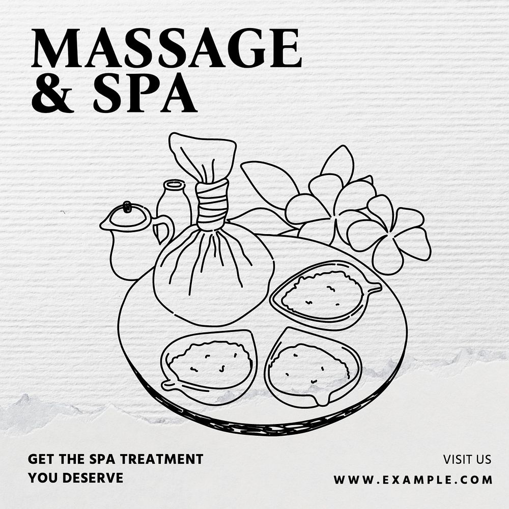 Massage & spa Facebook post template