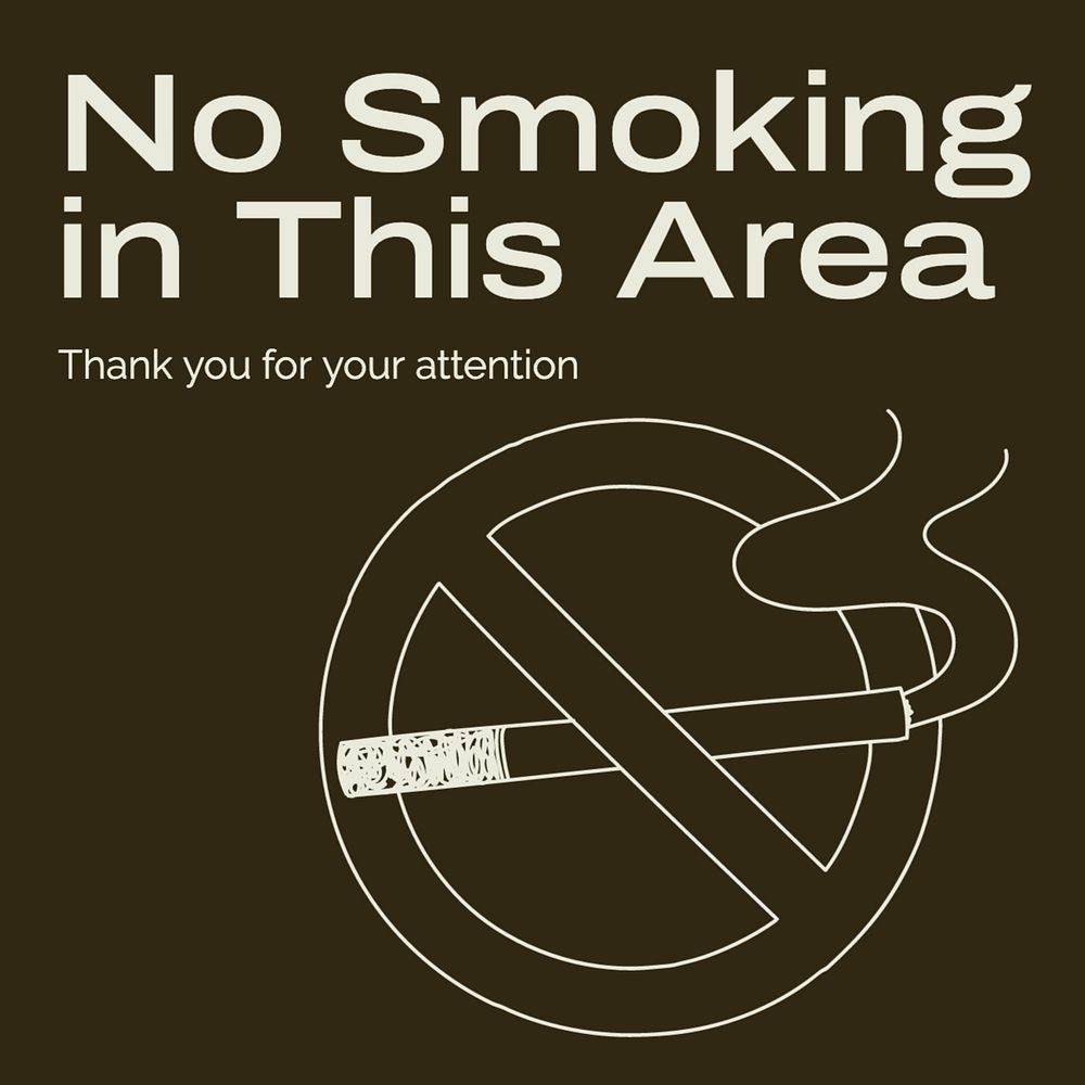 No smoking Facebook post template