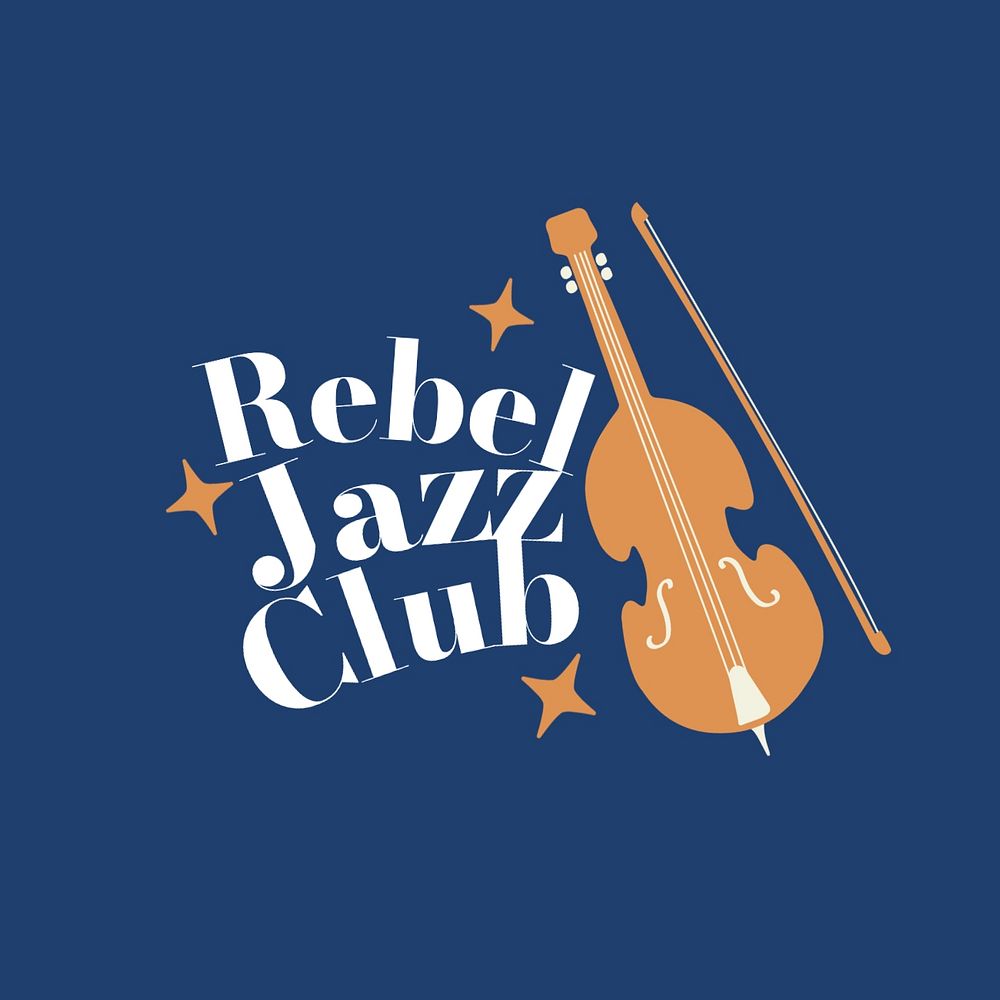 Jazz band logo template, editable design