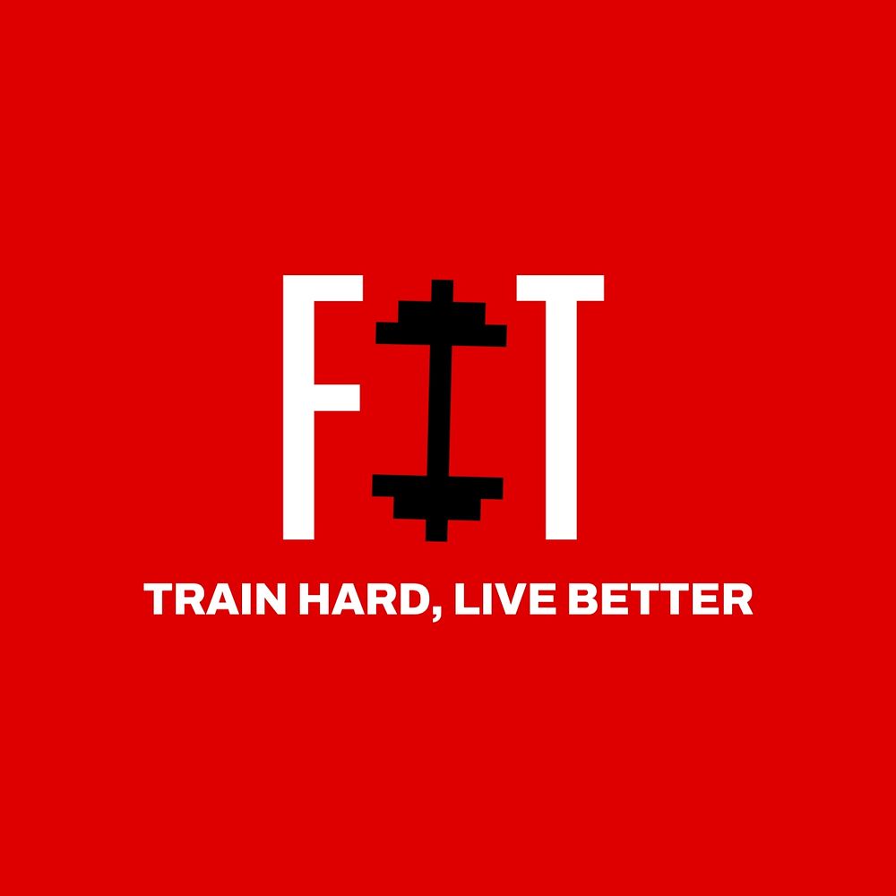 Fit logo template, editable design