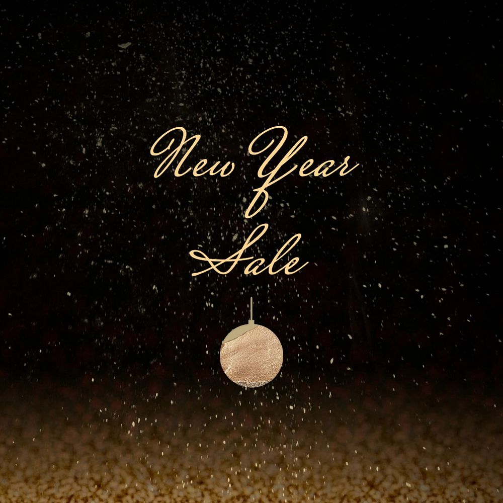 New Year sale Instagram post template, editable text