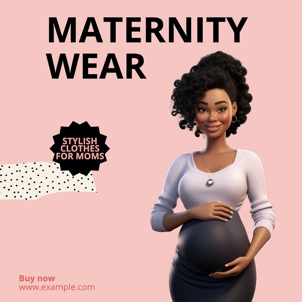 Maternity wear Instagram post template