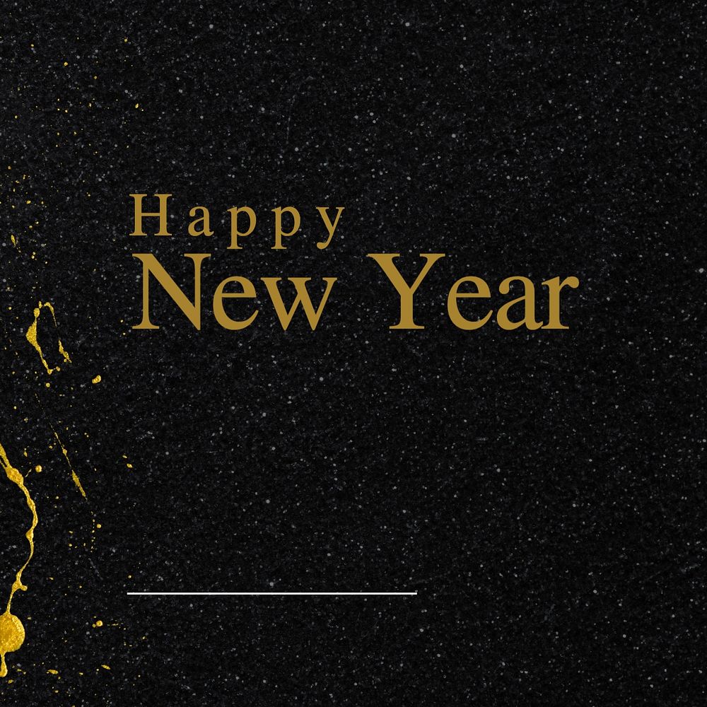 Happy New Year Instagram post template, editable text