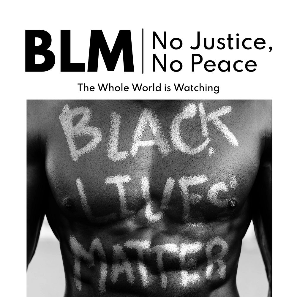 Black Lives Matter Instagram post template, editable text