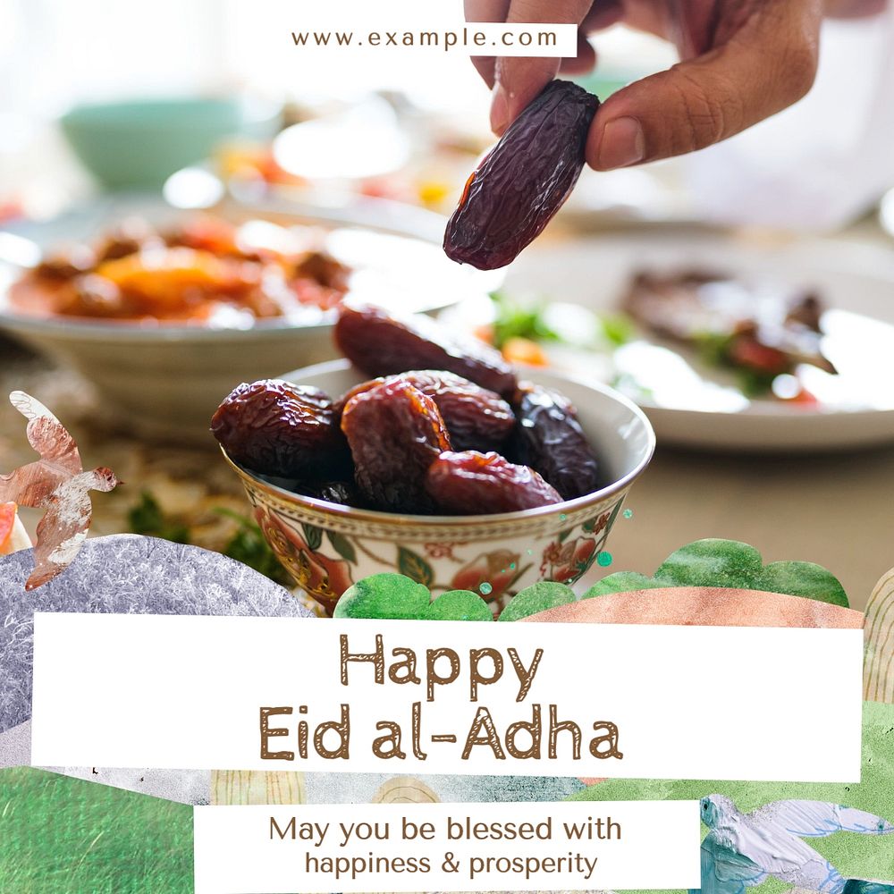 Happy Eid al-Adha Instagram post template