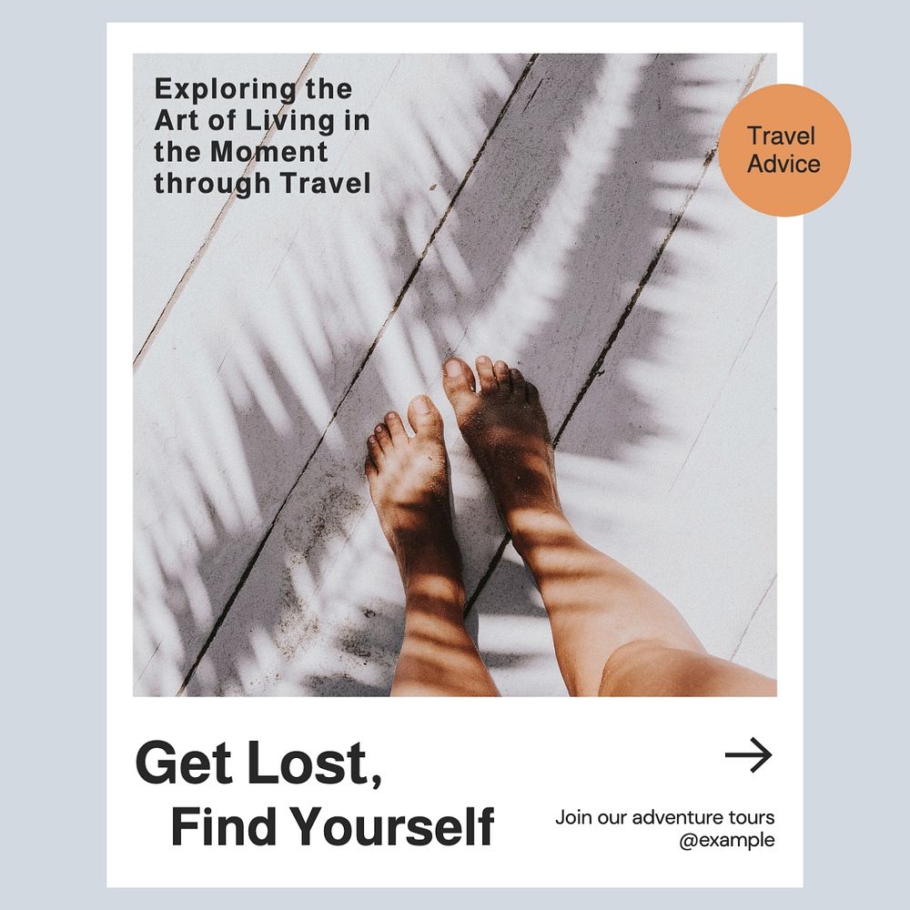 Lose yourself Instagram post template, editable social media design