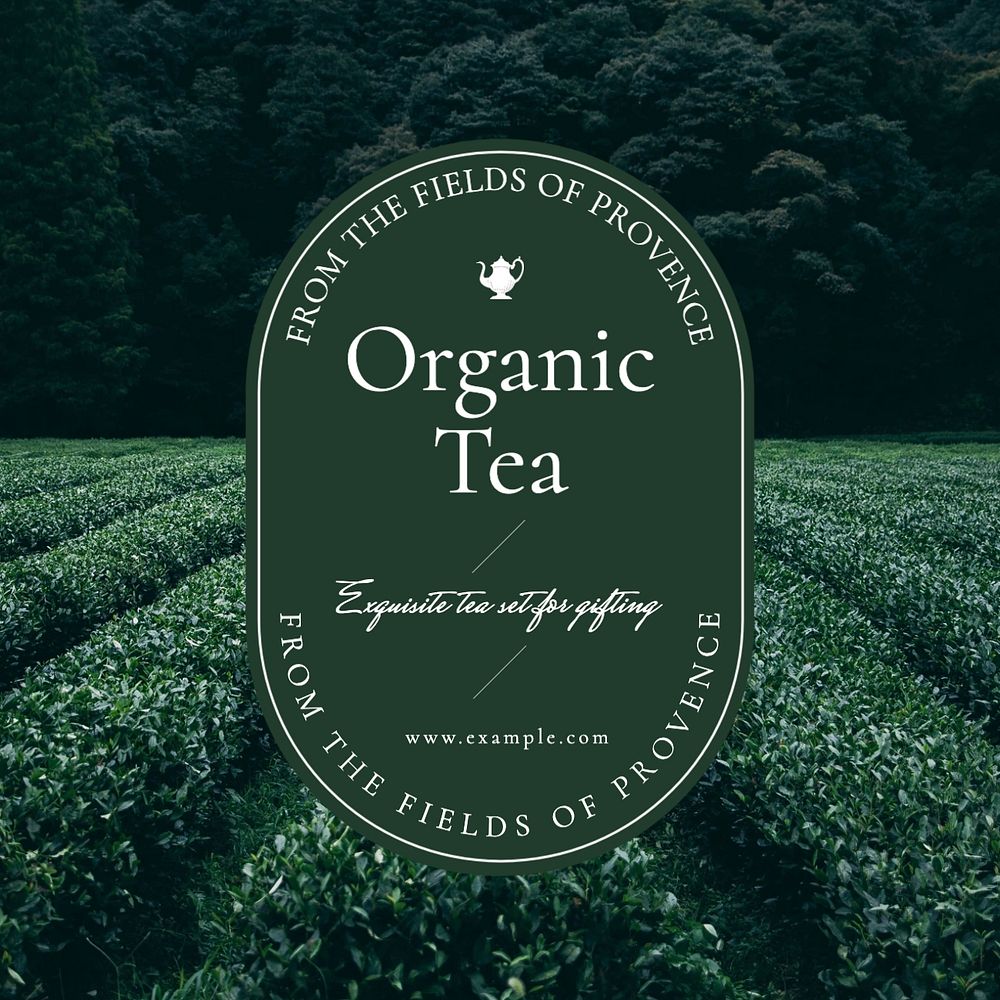 Organic tea Instagram post template, editable social media design