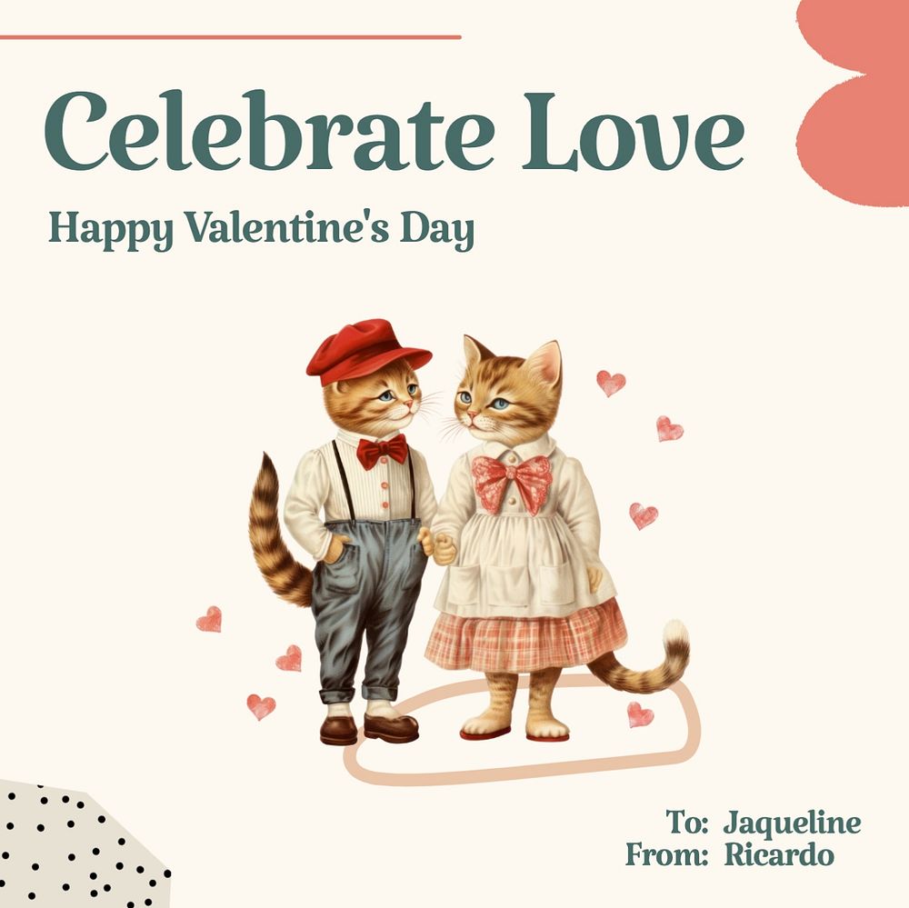 Celebrate love Facebook post template, editable design