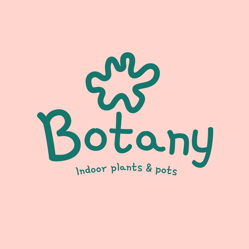 Botany brand logo template, editable design