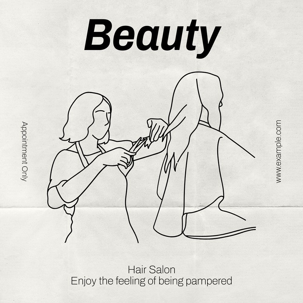 Beauty hair salon Instagram post template