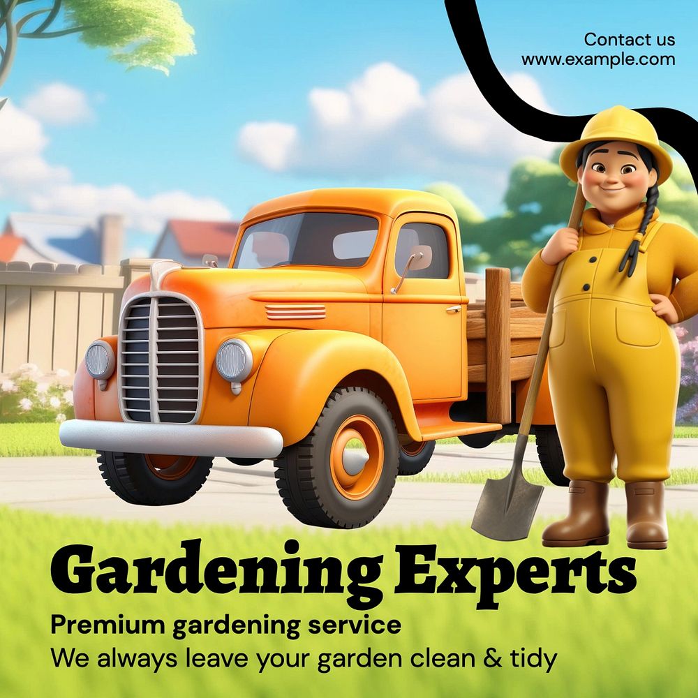 Gardening experts Instagram post template, editable social media design