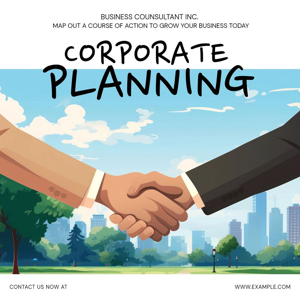 Corporate plan Instagram post template, editable social media design