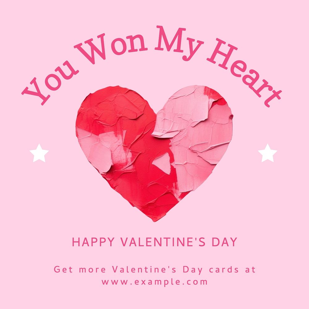 Valentine’s day Instagram post template, editable social media design