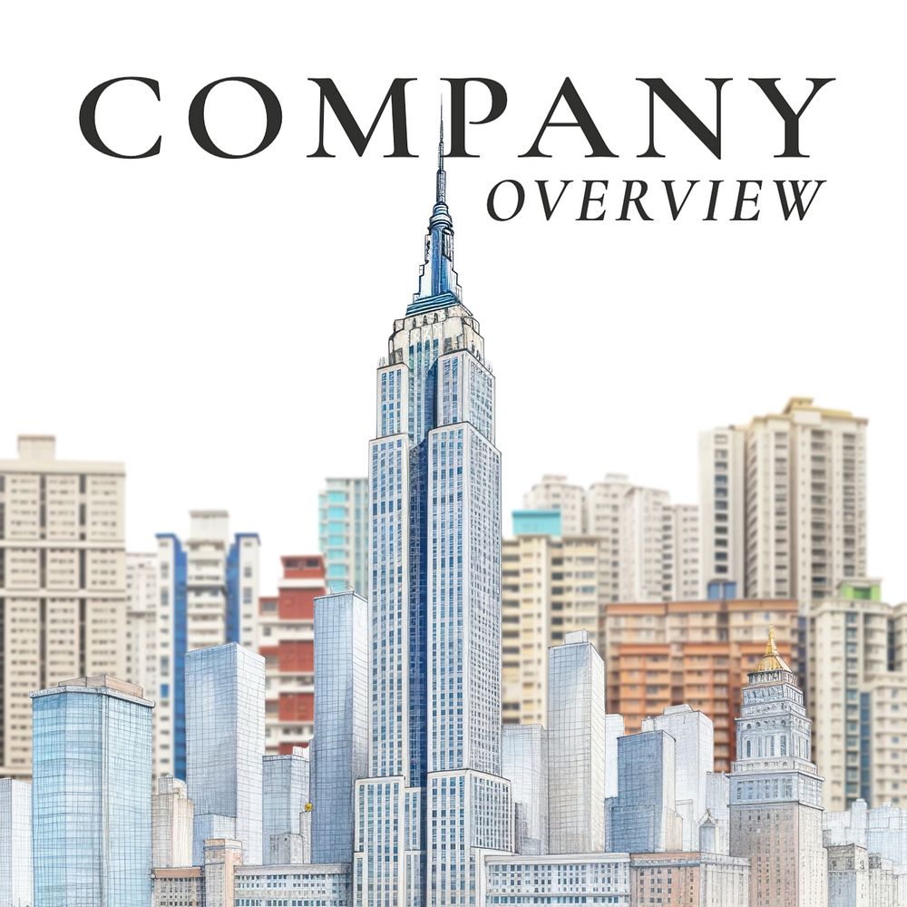 Company overview Facebook post template, editable design