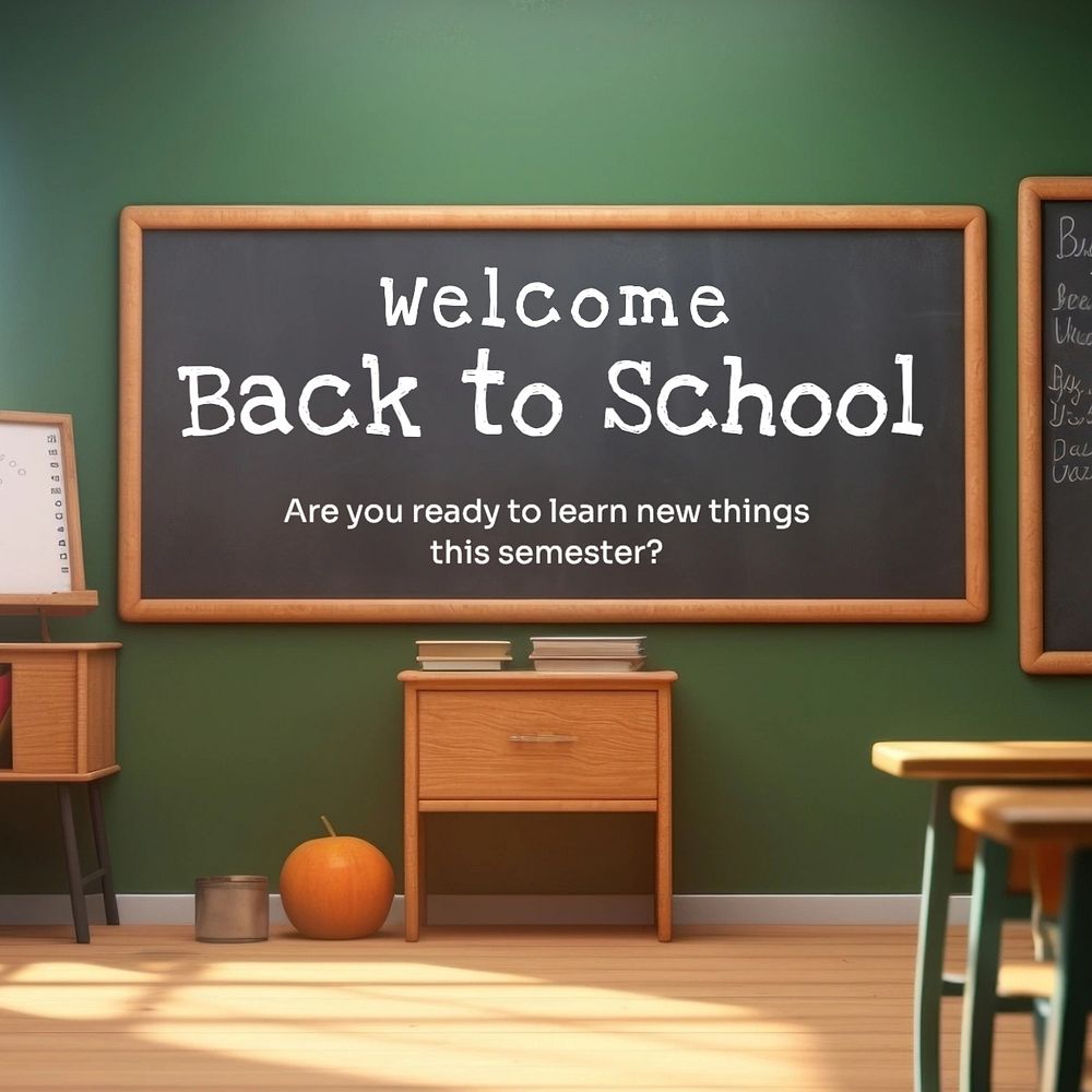 Back to school Facebook post template, editable design