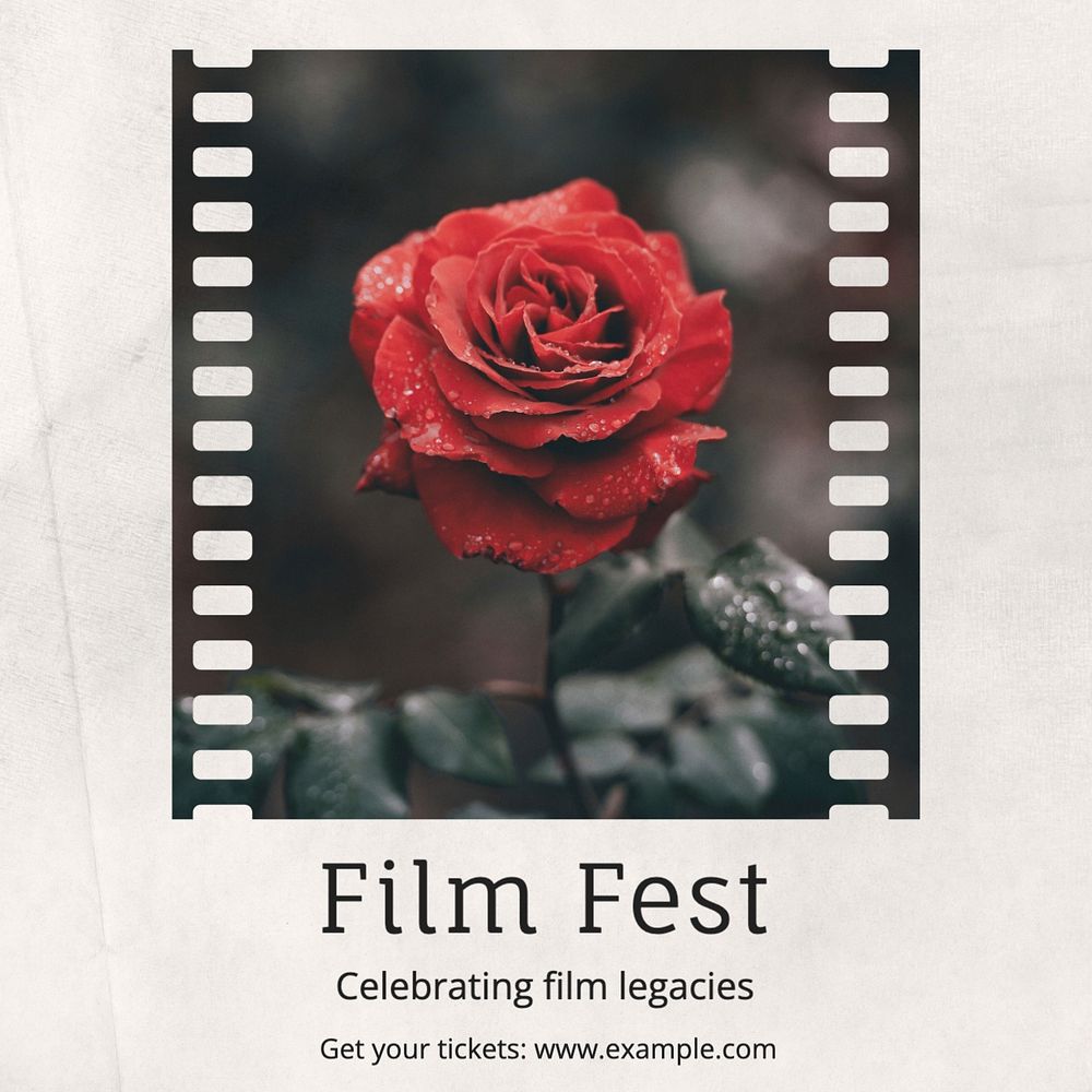 Film fest Facebook post template, editable design