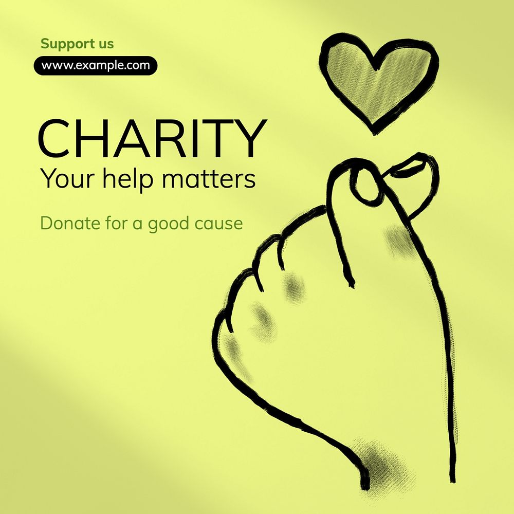 Charity Facebook post template