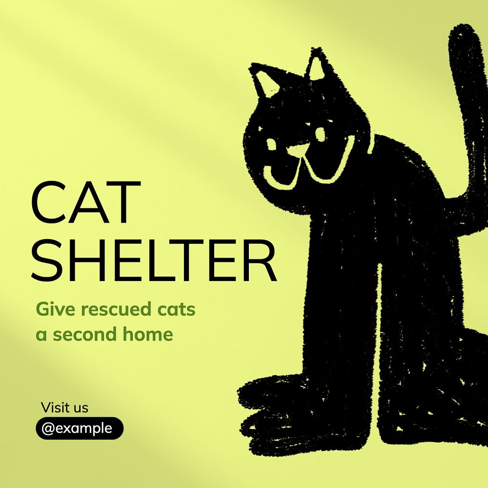 Cat shelter Facebook post template