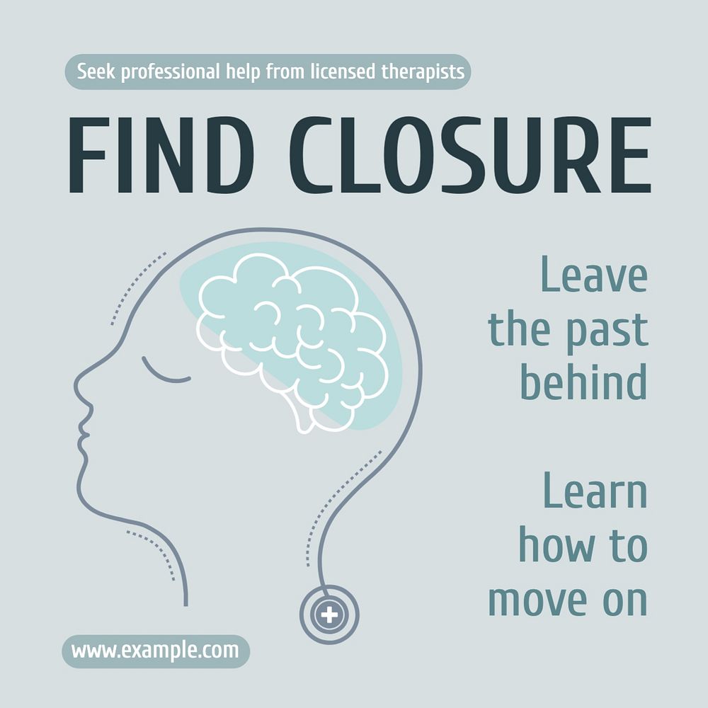 Find closure Facebook post template, editable design