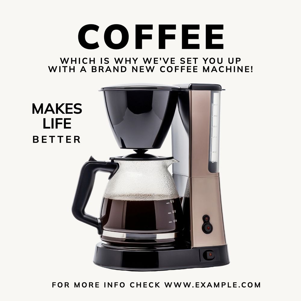 Coffee machine Instagram post template