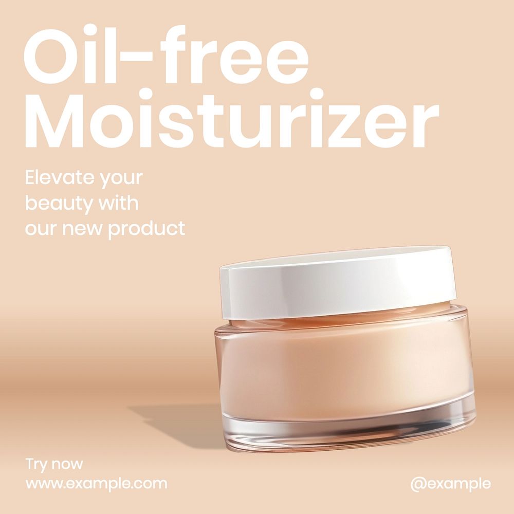 Moisturizer & cream Facebook post template, editable design