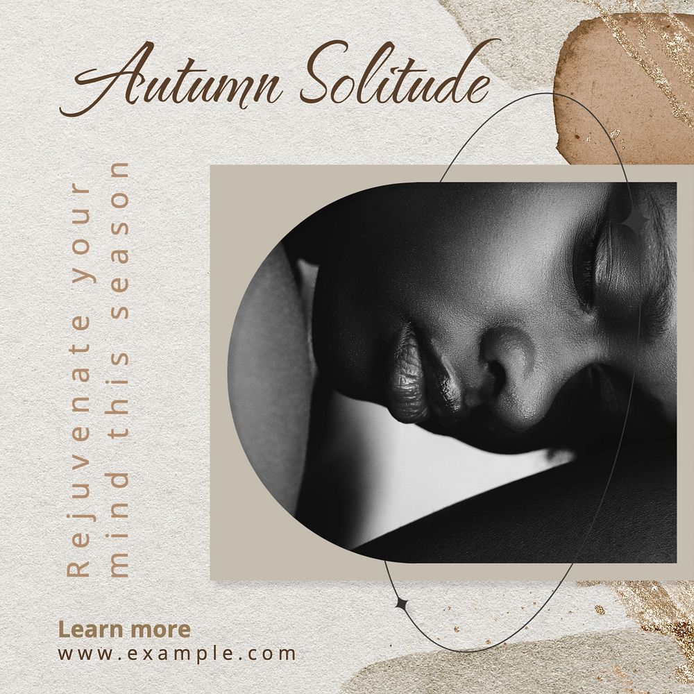 Autumn Facebook post template, editable design