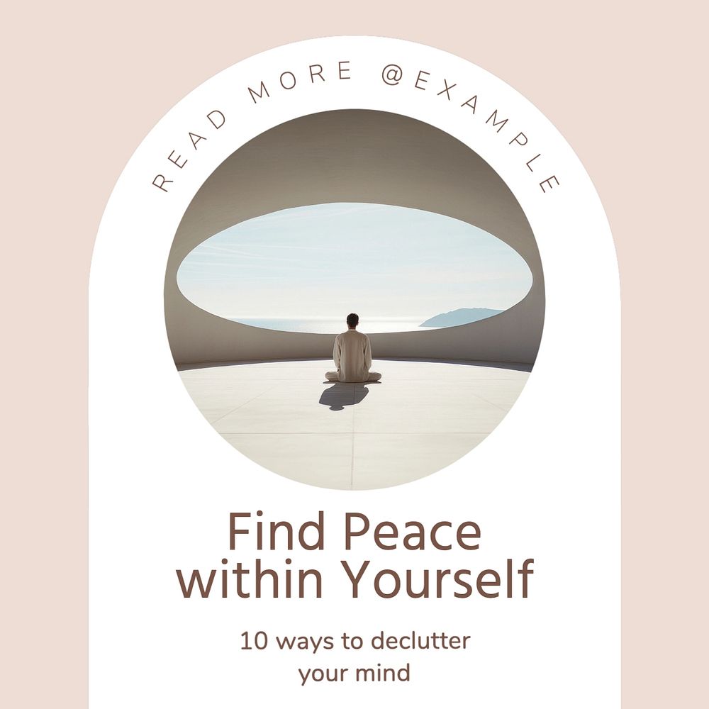 Meditation guide Facebook post template