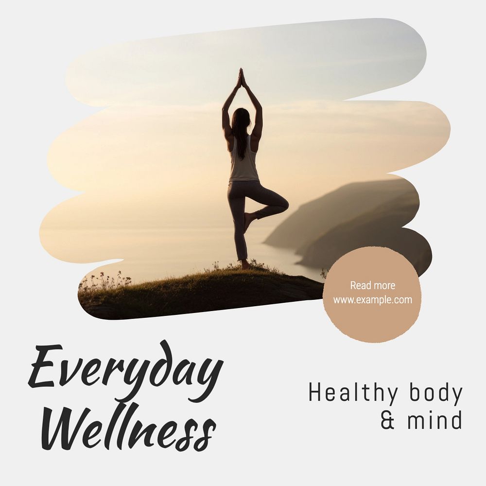 Everyday wellness Facebook post template