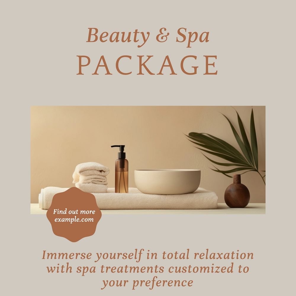 Beauty spa package Facebook post template