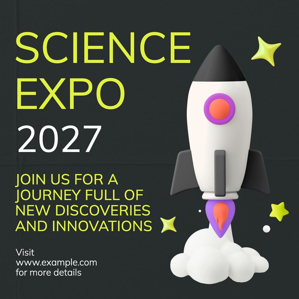 Science expo Instagram post template