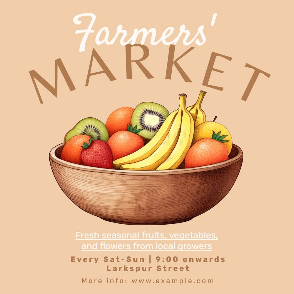 Farmers' market Instagram post template