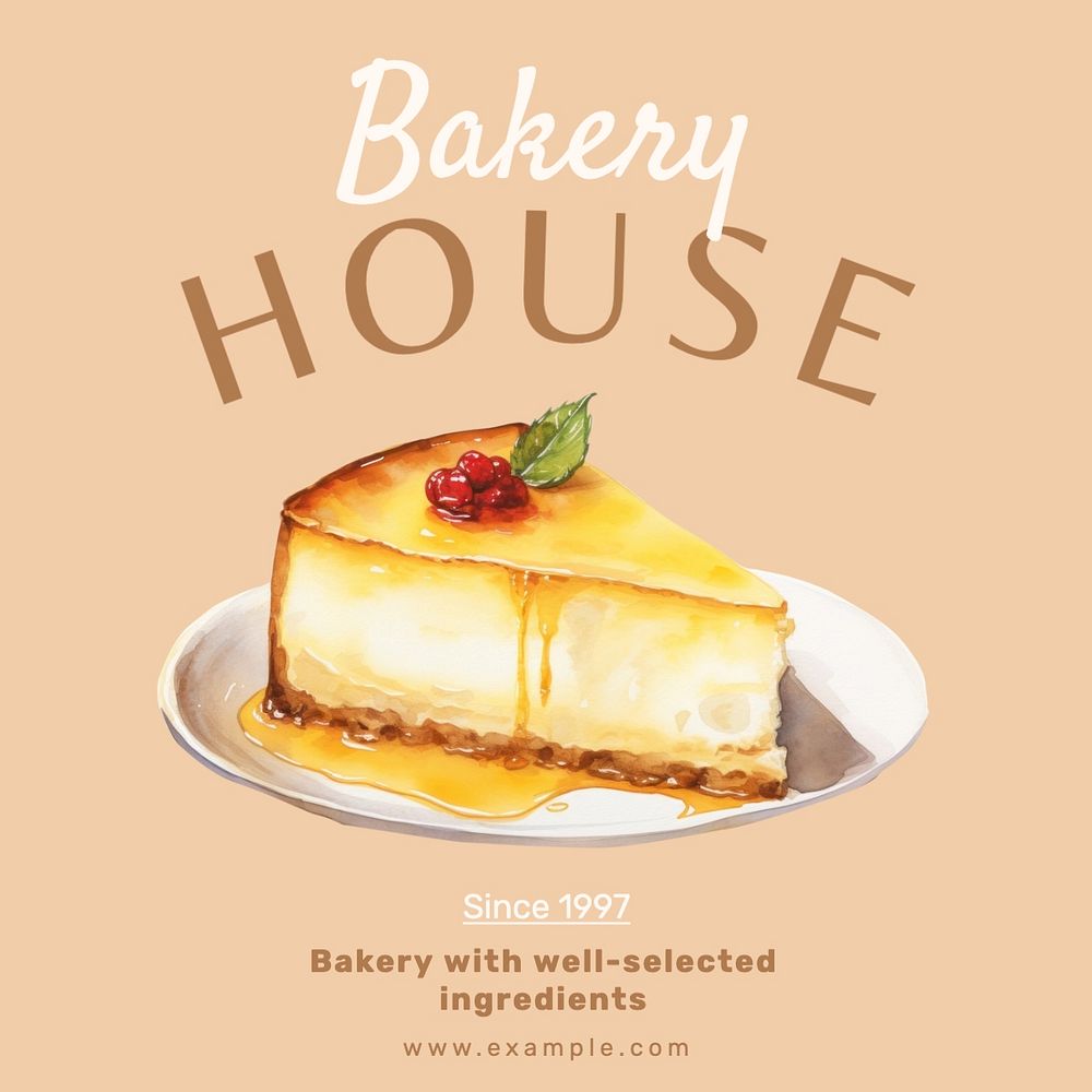 Bakery house Instagram post template