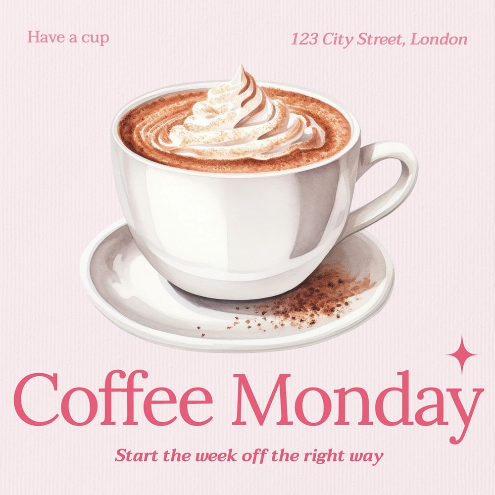 Coffee Monday Instagram post template