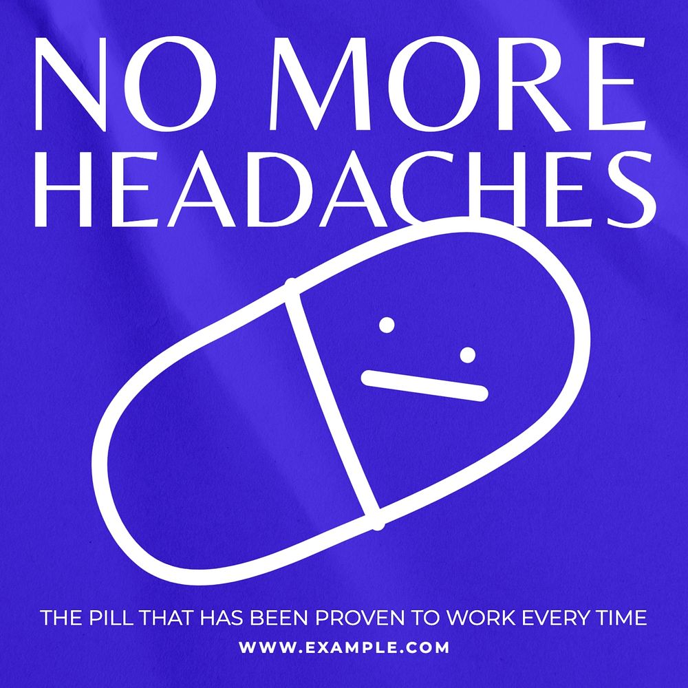 Headache Instagram post template