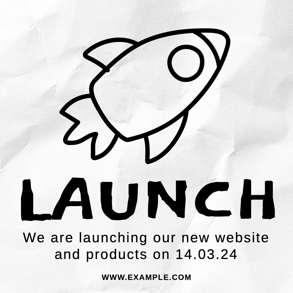 Business launch Instagram post template