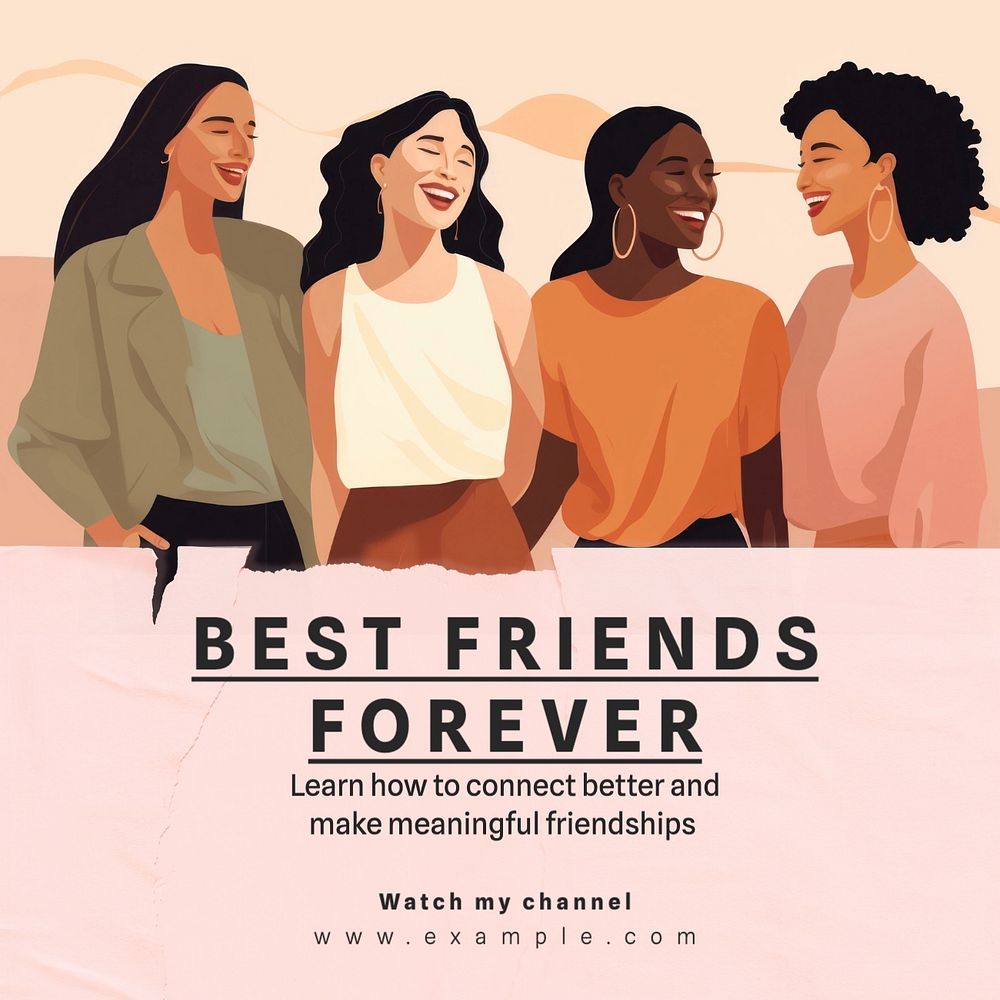 Best friends forever Instagram post template