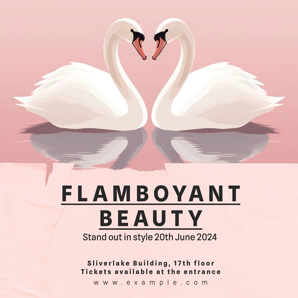 Flamboyant beauty Instagram post template